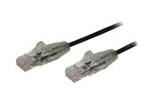 Netzwerk - Kabel - StarTech.com 0.5m CAT6 Cable - Black Slim CAT6 Patch Cord - Snagless - LSZH - patch cable - 50 cm - black - Schwarz - 0.5m - N6PAT50CMBKS