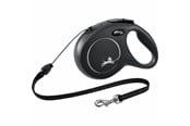 Hunde - Flexi New CLASSIC M Leash 8 m black 20kg - FL-2825
