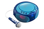 DAB, Netzwerk und Radiowecker - Lenco SCD-650BU - Portable FM Radio CD/MP3/USB Microphone & Light Effects - Blue - FM - Stereo - Blau - SCD-650B