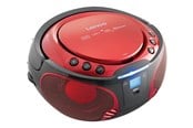 CD-Player - Lenco SCD-550 - Portable FM Radio CD/MP3/USB/Bluetooth® player with LED lighting - Red - SCD-550ROT