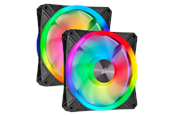 Gehäuselüfter - Corsair iCUE QL140 RGB - Black - 2-pack - Gehäuselüfter - 140mm - Schwarz mit RGB LED - 26 dBA - CO-9050100-WW