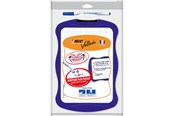 Konferenz und Präsentation - BIC Velleda Double-Sided Dry Erase Board (21 x 31 cm) Trocken abwischbare Tafel, doppelseitig, mit Whiteboard-Marker und Radierer – Farblich sortierte Rahmen, 1er Packung - 841362