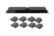 Repeater, boosters, bridges & Transceiver - IC INTRACOM techly HDMI 1x8 Extender Splitter over CAT6/6a/7 50m with IR pass-back - IDATA EX-HL81TY
