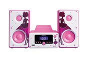 Micro & Mini-Systeme - Lenco MC-020 Princess - Micro set with FM Radio Bluetooth® USB and AUX ingang - Princess - MC-020P