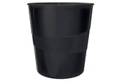 Schreibtischzubehör - Leitz WOW Papierkorb Schwarz - 52781095