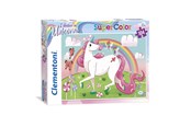 Puzzle - Clementoni 104 pcs. Puzzles Kids SuperColors Unicorn - 27109