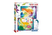Puzzle - Clementoni Puzzle Funny dinosaurs 2x20st. - 24755