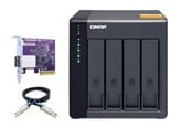 RAID Systeme - QNAP TL-D400S 4-Bay High-performance desktop SATA 6Gbps JBOD storage enclosure + QXP PCIe card - TL-D400S