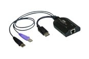 Repeater & Transceiver - ATEN KA7169 USB DisplayPort Virtual Media KVM Adapter with Smart Card Support - KA7169-AX