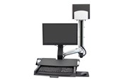 Monitorhalterung - Ergotron SV Combo System with Worksurface & Pan Medium CPU Holder - mounting kit (Lift and Pivot) - 45-595-026