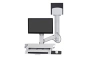 Monitorhalterung - Ergotron SV Combo System with Worksurface & Pan Medium CPU Holder - mounting kit (Lift and Pivot) - 45-595-216
