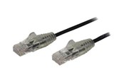 Netzwerk - Kabel - StarTech.com 2.5m CAT6 Cable - Black Slim CAT6 Patch Cord - Snagless - LSZH - patch cable - 2.5 m - black - Schwarz - 2.5m - N6PAT250CMBKS
