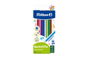 Hobby-Zubehör - Pelikan Buntstifte sechseckige Holzstifte Packung mit 12 Farben - 100401614