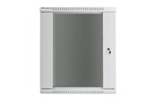 Rack-Gehäuse - Lanberg WF01-6415-10S Rack Cabinet 19" Wall Mount 15U 600x450mm (Flat Pack) With Glass Door Grey RAL7035 - WF01-6415-10S