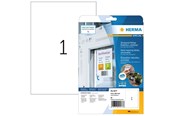 Papier, Fotopapier und Etiketten - HERMA Wetterfeste Folien-Etiketten A4, 210 x 297 mm, weiß, wiederablösbar - 4577