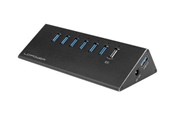 USB-Hubs - LC Power LC-HUB-ALU-2B-7 - hub - 7 ports USB-Hubs - 7 - Schwarz - LC-HUB-2B-7