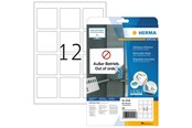 Papier, Fotopapier und Etiketten - HERMA Ablösbare Etiketten A4, 60 x 60 mm, weiß, quadratisch - 10109