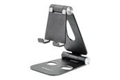 Handys - Anderes Zubehör - StarTech.com Phone and Tablet Stand - Foldable - Multi Angle - Aluminum - Black - Adjustable Smartphone / Tablet Stand - desktop stand - USPTLSTNDB