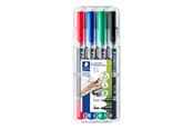 Utensilien zum Schreiben und Zeichnen - Staedtler Perm.Marker Lumocolor duo 4St Box - 348 WP4