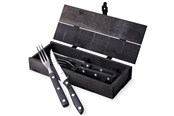 Tischgedeck - Gense Old Farmer Black steak/grill cutlery 4 pcs - 7319011065506