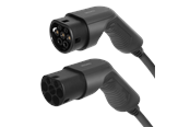 Aufladen von Elektroautos - Deltaco e-Charge EV-3205 Ladekabel für Elektroautos Typ 2 zu Typ 2, 3 Phasen, 32 A, 22 kW, 5m, schwarz - EV-3205