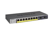 Switches - Netgear GS110TPv3 8-Port Gigabit PoE+ Ethernet Smart Switch with 2 SFP Ports and Cloud Management - GS110TP-300EUS
