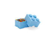 Kinderzimmer - LEGO Aufbewahrungsstein, 4 Noppen, hell blau - 40031736