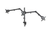 Monitorhalterung - IC INTRACOM Manhattan Monitor Triple Desk Mount (clamp) 3 screens 10-27" Vesa 75x75 to 100x100mm 3 pivots (full motion) Height up to 44cm Max 14kg Black - 461658