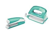 Locher und Tacker - Leitz NeXXt WOW Set Mini-Heftgerät und -Locher Eisblau - 55612051
