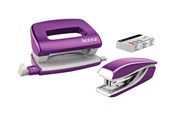 Locher und Tacker - Leitz  NeXXt WOW Set Mini-Heftgerät und -Locher Violett - 55612062