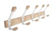 Halterungen & Scharniere  - Home>it Beechwood coat rack – 5 hooks – white - 12700