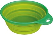 Hunde - Trixie Silicone travel bowl 1 L 18 cm. green - TX-25018