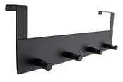 Halterungen & Scharniere  - Home>it Coat rack for door - 4 pegs - Matt black - 13570