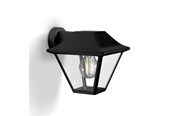 Lampen - Philips Alpenglow down wall lantern black 1x60W - 915005382101