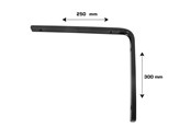 Halterungen & Scharniere  - Home>it Shelf bracket F profile 250 x 300mm - black - 16285