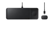 Handys - Adapter und Ladegeräte - Samsung Wireless Charger Trio (Incl. Power Adapter) - Black - EP-P6300TBEGEU