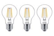 LED-Birnen - Philips LED-Lampe Classic Standard 4.3W/827 (40W) Clear 3-pack E27 - 929001890033