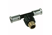 Alu pex Systeme - Henco press tee male iron centre 40 x 1 x 40 mm - 14PK-400640-N