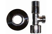 Armaturen - Megatherm Unite stop valve 12 x 38 with 77 mm rosette short version - 744388826