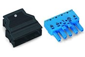 Kabel und Drähte - Winsta Socket with strain relief housing 5-pole blue - 770-1105/022-000