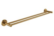 Badezimmerzubehör - Grohe Essentials, Doppel-Badetuchhalter, cool sunrise gebürstet - 40802GN1