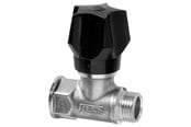 Armaturen - Frese stop valve dn15 for f raw brass with handle and drain - 25-1135