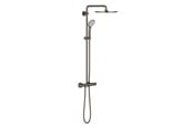 Dusch- und Montagezubehör - Grohe Euphoria System 310, Duschsystem mit Thermostatbatterie für die Wandmontage, hard graphite gebürstet *DEMO* - 26075AL0