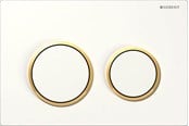 Installationssysteme - Geberit actuator plate omega20 for dual flush: white / gold - 115.085.KK.1