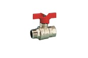Armaturen - Pettinaroli F x m "new compact" fullway ball valve red butterfly hand - 52CE/1-008