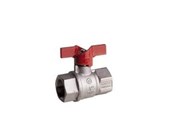 Armaturen - Pettinaroli F x f heavyduty fullway ball valve red butterfly handle te - 52EUR-002