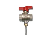 Armaturen - Pettinaroli F x f fullway ball valve with sensor connection red butter - 52CES-004