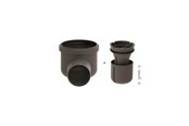 Entwässerungsprodukte - Unidrain Drain unit w/horizontal outlet Ø75 mm incl. water trap corner drain - 2411.0075