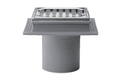 Entwässerungsprodukte - Purus Drain bowl maxiflex 110 mm with stainless steel grate - 153447-956