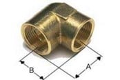 Gewindestücke - Isiflo Elbow brass 90° crome for f 3/4 - 1982065-FKR